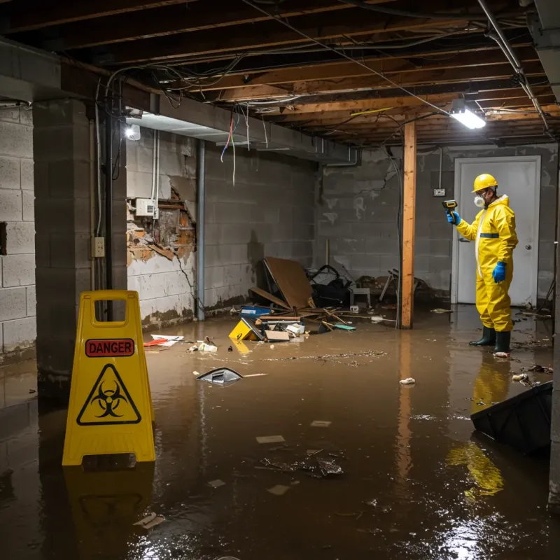 Flooded Basement Electrical Hazard in Quay County, NM Property