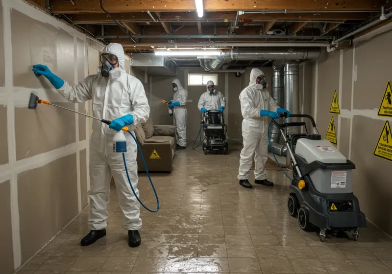 Basement Moisture Removal and Structural Drying process in Quay County, NM